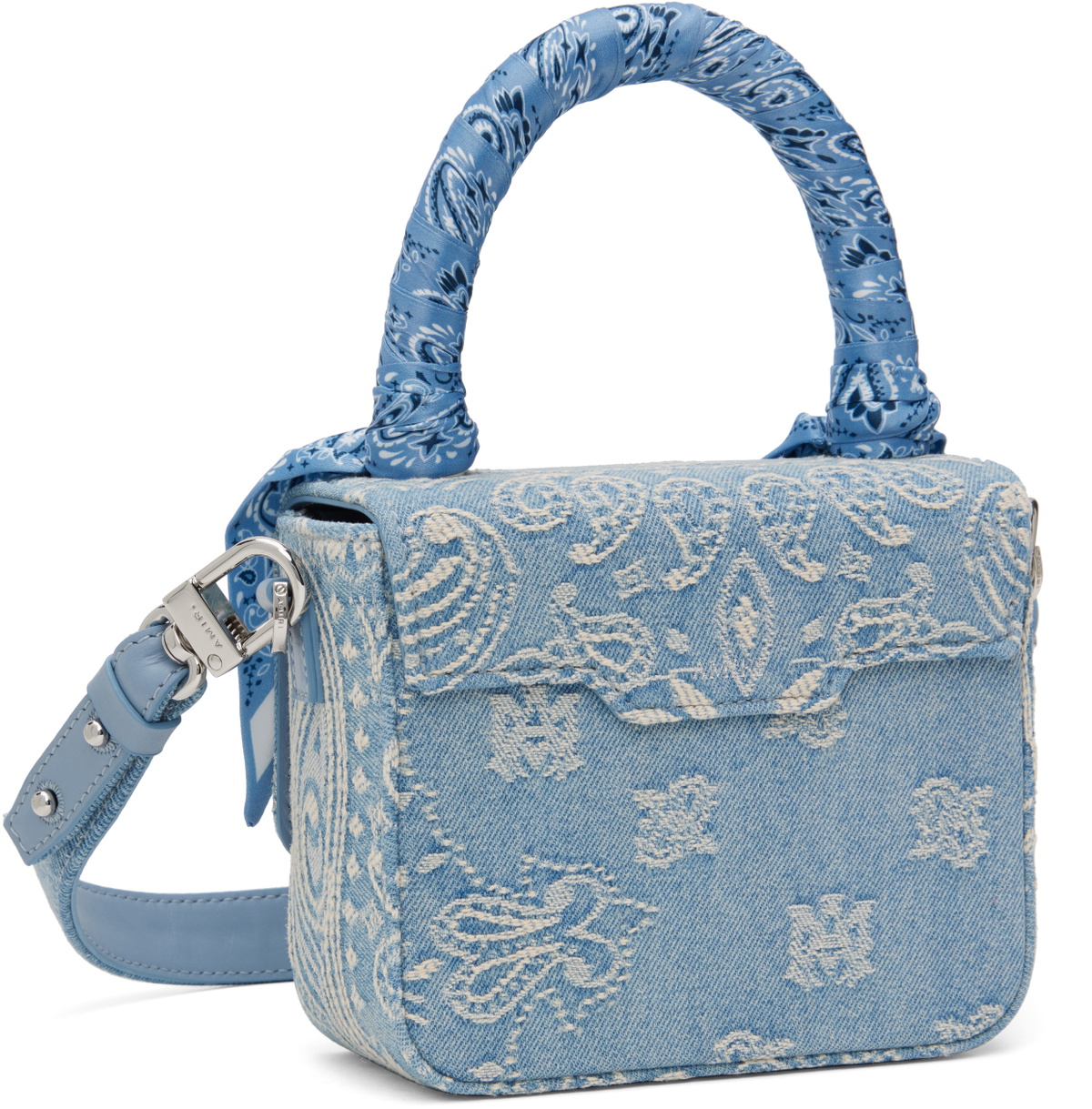 AMIRI Blue Denim Bandana Micro MA Bag Amiri