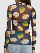 JW ANDERSON Printed Mesh Long Sleeve Top