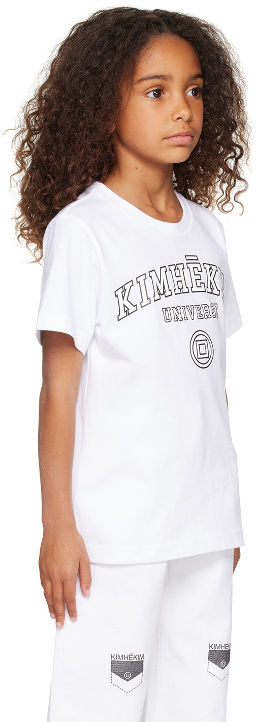 ☆TAEGEUK STAMPED SLIM FIT T-SHIRT/KIMHEKIM☆ Taegeuk Stamped T-Shirt (Cream) - KIMHĒKIM