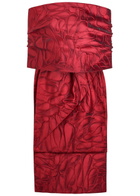 Talbot Runhof Patterned-jacquard Woven Stole - Red - One Size