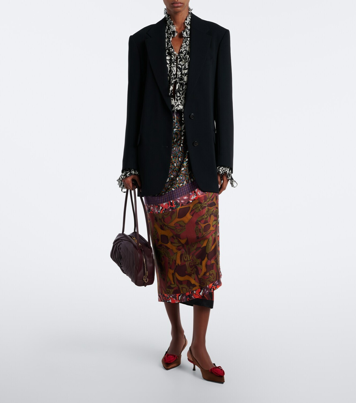 Roger Vivier Roseline leather shoulder bag