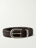 Brunello Cucinelli - 2cm Woven Leather Belt - Brown
