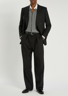 Tom Ford Sharkskin Printed Silk Shirt Black And White