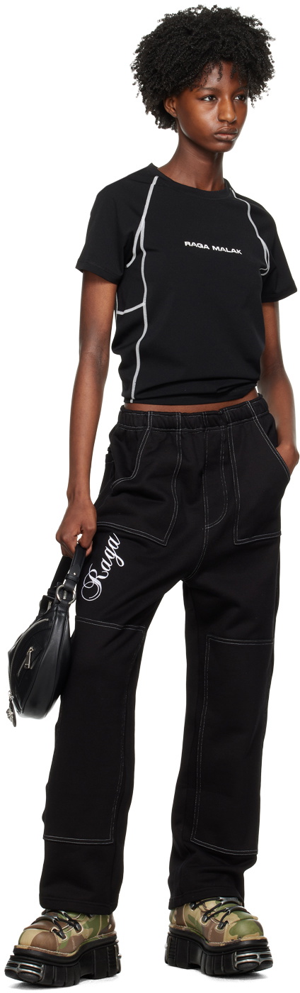 Raga Malak Black Drawstring Lounge Pants