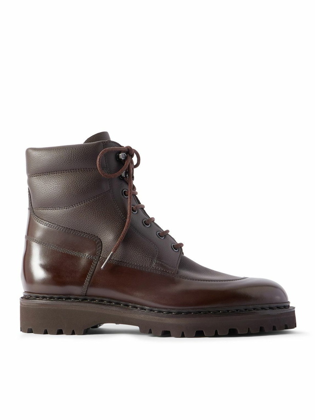 Photo: John Lobb - Peak Panelled Leather Boots - Brown