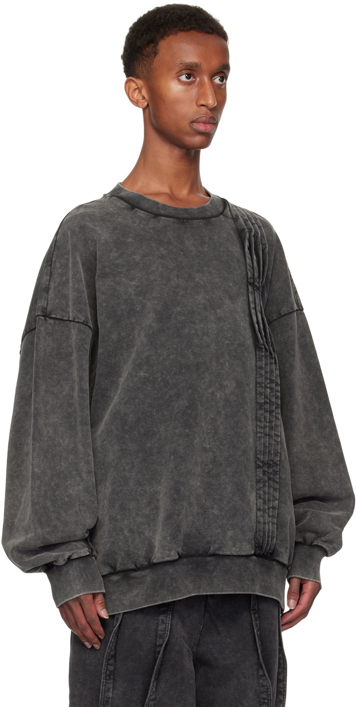 Feng Chen Wang Black Multi Seam Sweatshirt Feng Chen Wang 