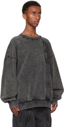 Feng Chen Wang Black Multi Seam Sweatshirt