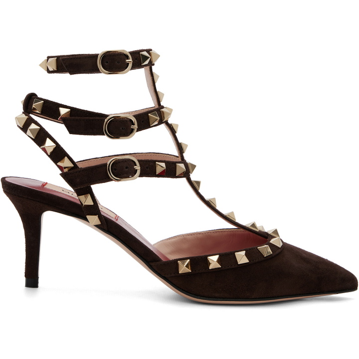 Photo: Valentino Garavani Brown Rockstud Heels