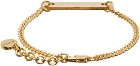 Palm Angels Gold Logo Plate Bracelet