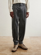 Brunello Cucinelli - Straight-Leg Cotton-Corduroy Suit Trousers - Gray