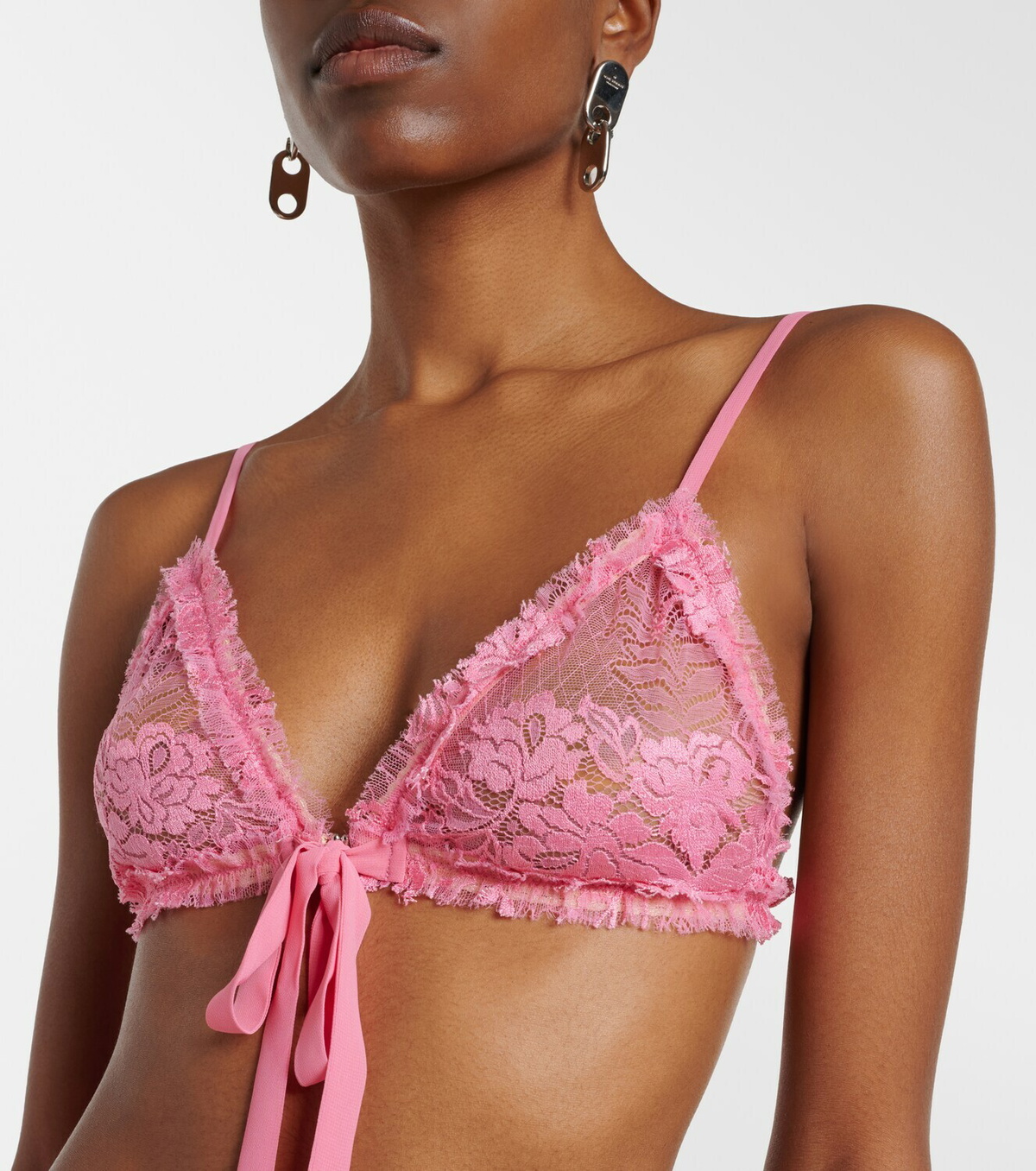 The Attico Lace bra top