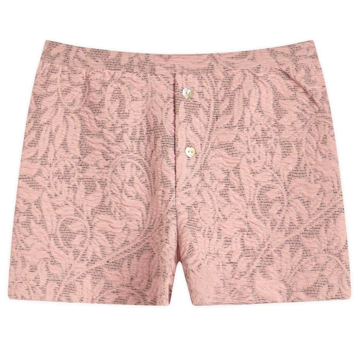 Fruity Booty Women's Posy Jacquard Shorties in Pink/Grey