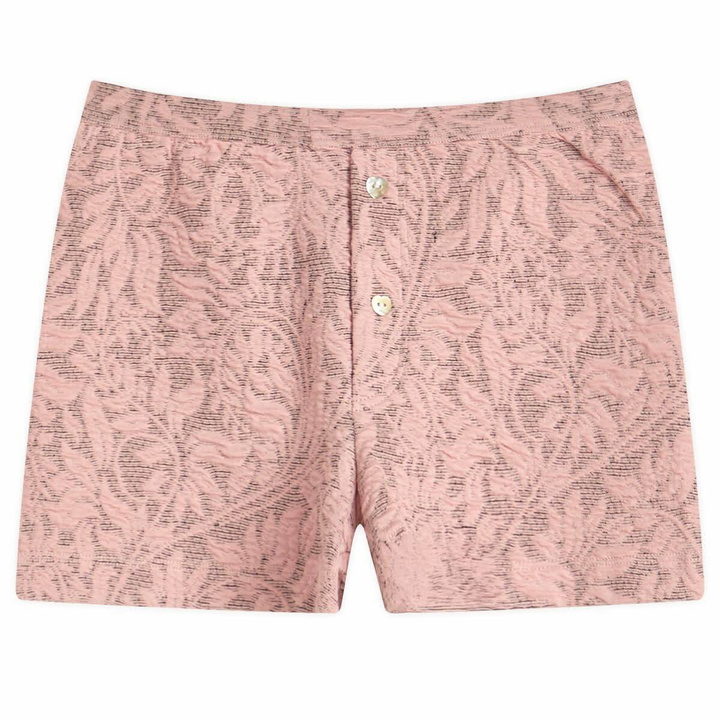 Photo: Fruity Booty Women's Posy Jacquard Shorties in Pink/Grey