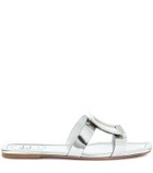 Roger Vivier Bikiviv' metallic leather slides