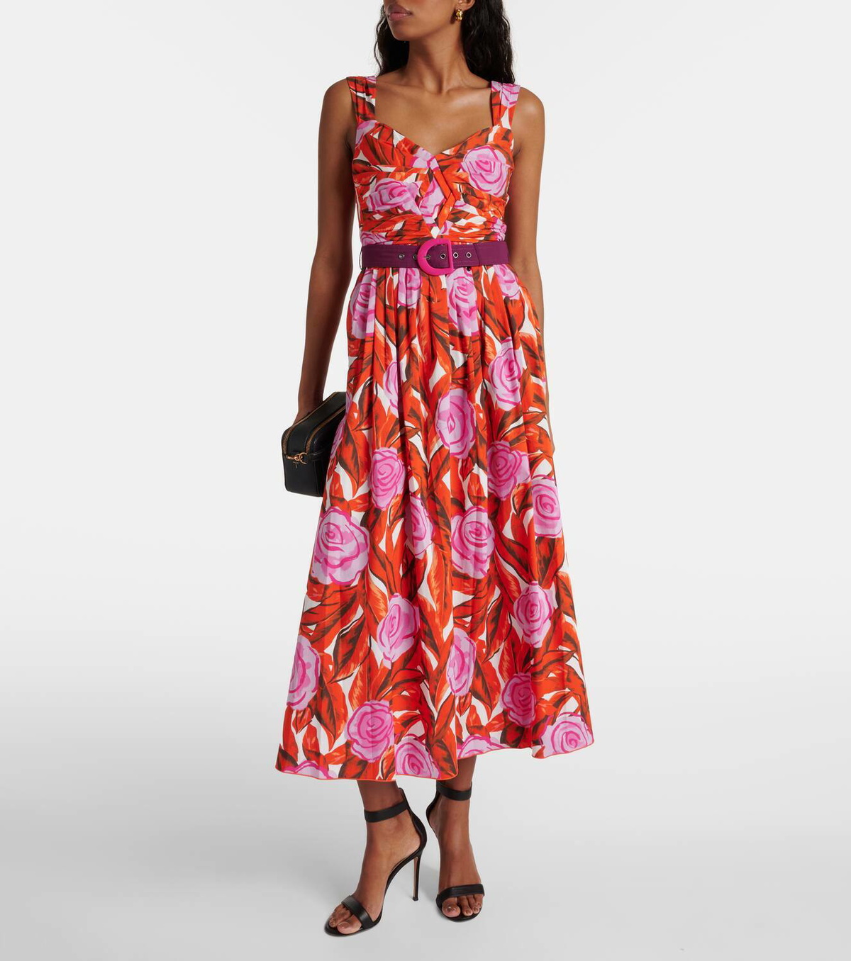 DVF ワンピース Artie cotton-blend midi dress914668 Diane von Furstenberg Artie cotton-blend midi dress Diane