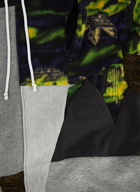 x adidas Upcycled Multi Panel Hooded Sweatshirt in Grey
