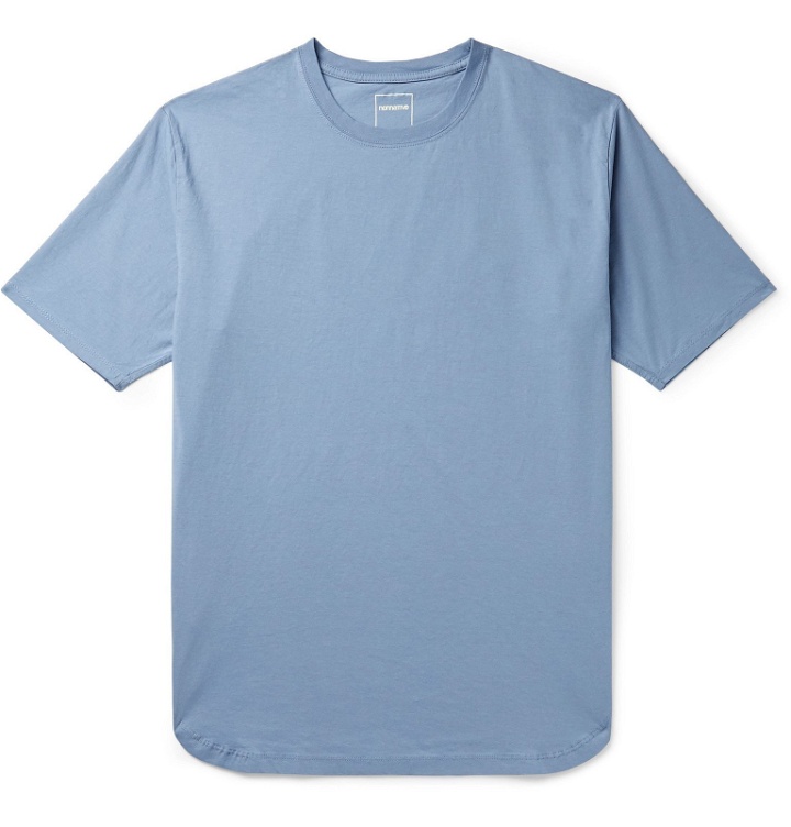 Photo: nonnative - Festival Logo-Print Cotton-Jersey T-Shirt - Blue