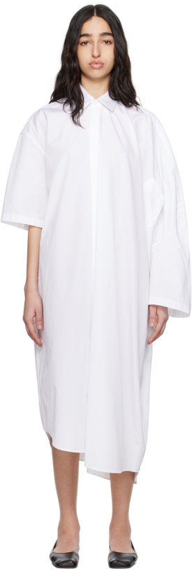 Photo: ALAINPAUL White Extended Shirt Maxi Dress