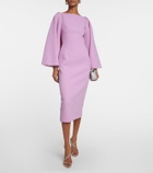 Emilia Wickstead Switzy cape wool crêpe midi dress