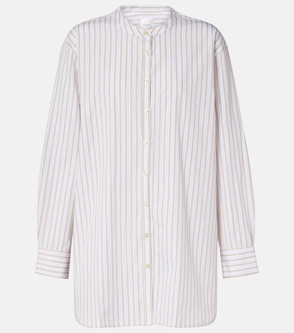 Leset Yoshi striped cotton-blend shirt