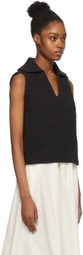 Deveaux New York Black Knit Aubrey Vest