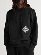 Y-3 - Optimistic Illusions Embroidered Printed Cotton-Jersey Hoodie - Black