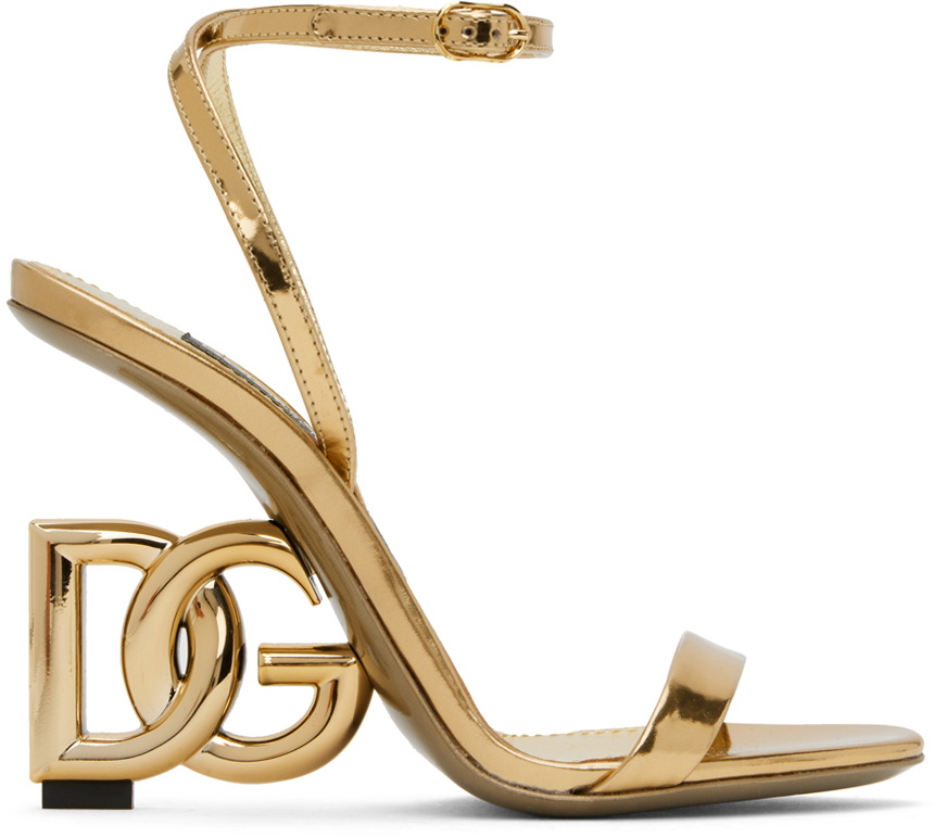 Dolce & Gabbana Gold Hardware Heeled Sandals Dolce & Gabbana