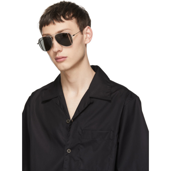 Saint Laurent Cutout Lens Aviator Sunglasses (Sunglasses,Aviator)