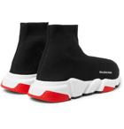 Balenciaga - Speed Sock Stretch-Knit Sneakers - Men - Black