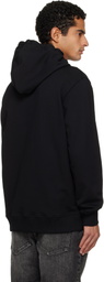 Balmain Black Flocked 'Balmain' College Hoodie