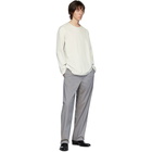 Lemaire Grey Poplin Pleated Drawstring Trousers