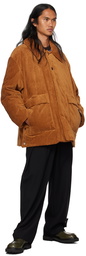 Wooyoungmi Orange Spread Collar Down Jacket