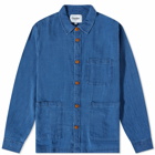 Corridor Men's Washed Denim Overshirt in Indigo