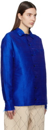AIREI Blue Raw Edge Shirt