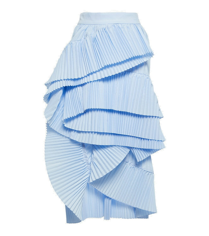 Photo: Dries Van Noten - Draped pleated midi skirt