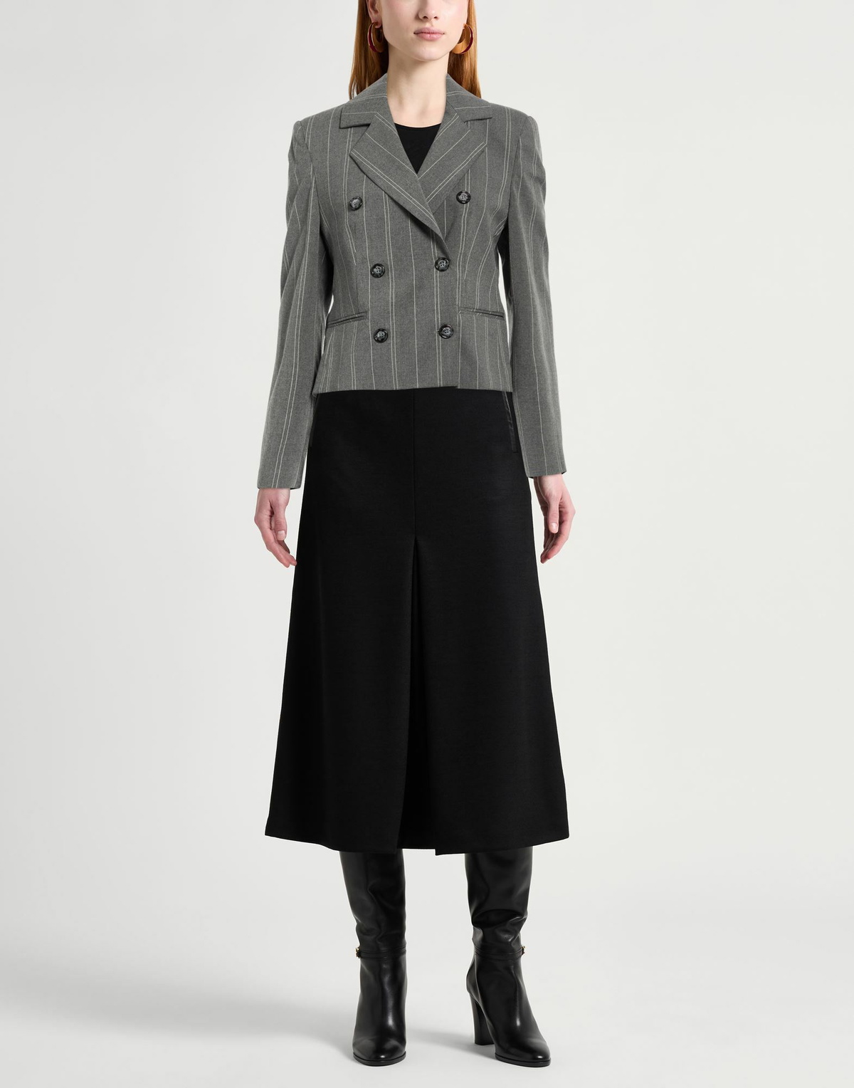 Manila Grace Womens Blazer in Grey