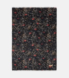The House of Lyria Firmament floral linen and cotton throw