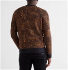 SAINT LAURENT - Metallic Leopard Jacquard Sweater - Neutrals