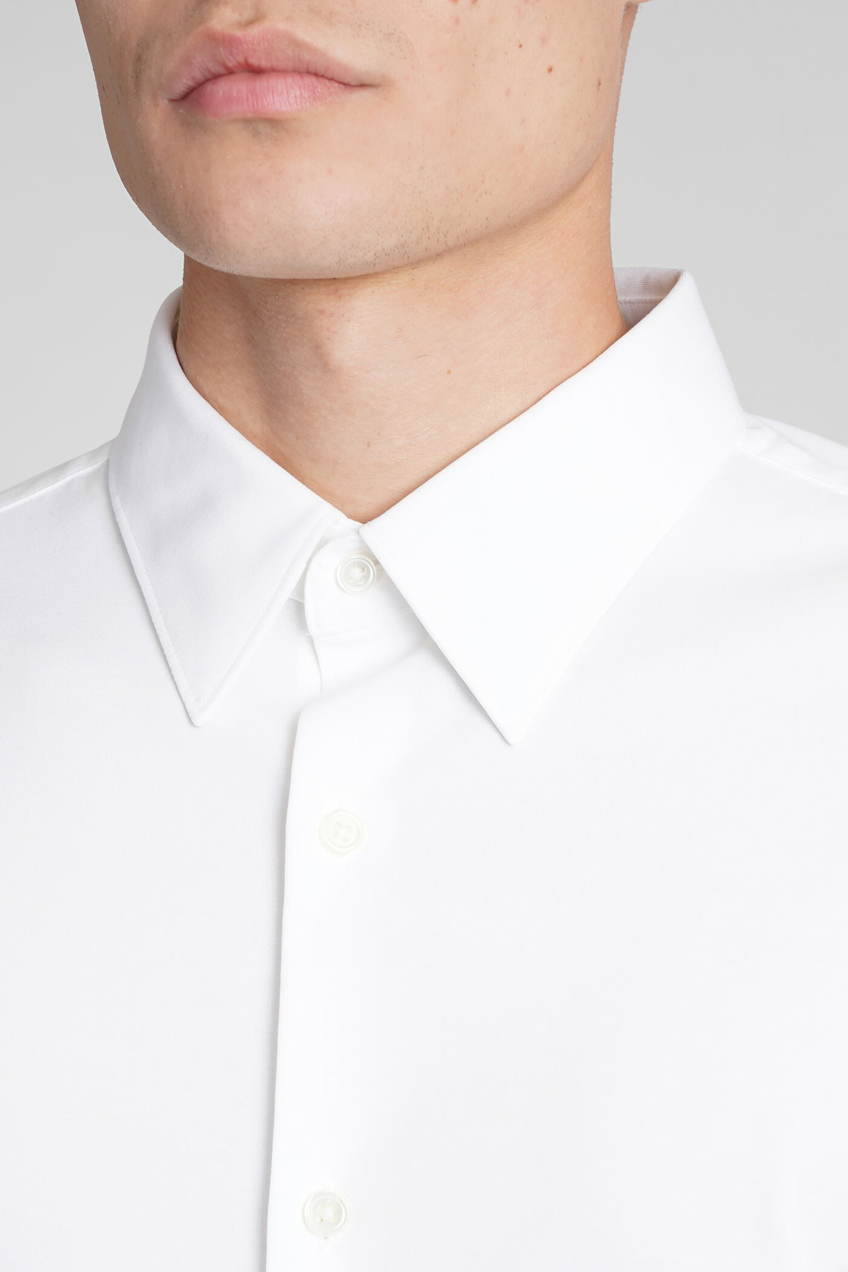 Theory Sylvain Shirt In White Cotton