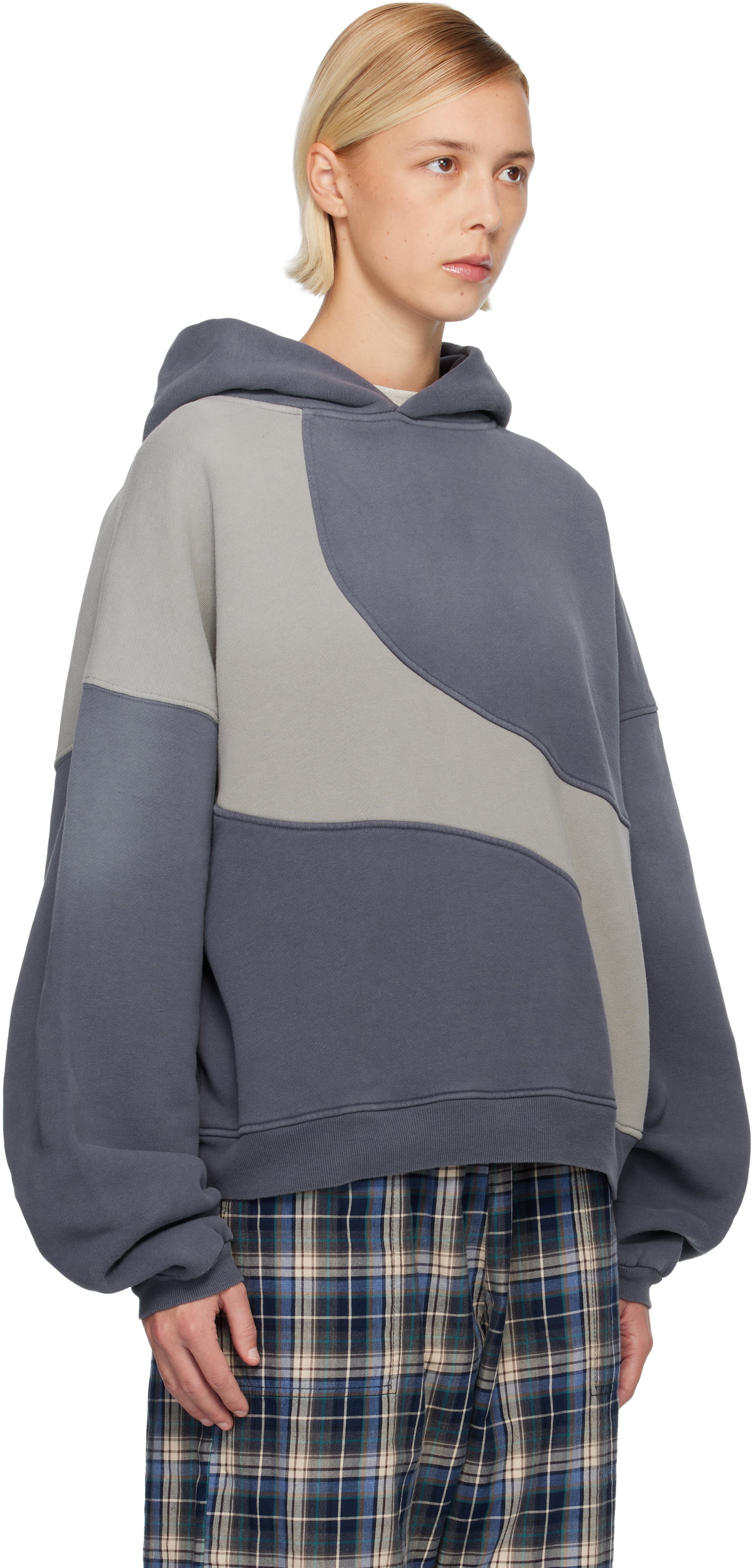 ERL Gray Wave Hoodie