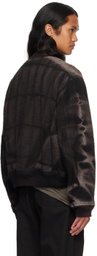 JiyongKim Black Sun-Bleached Bomber