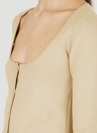 Blumarine Faux Fur Trim Cardigan