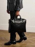 TOM FORD - Croc-Effect Leather Briefcase