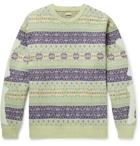KAPITAL - Intarsia Fair Isle Wool-Blend Sweater - Purple