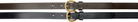 Recto Black & Brown Double Layers Buckle Belt
