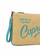 MC2 Saint Barth Parisienne Straw Pouch Bag With Capri Embroidery