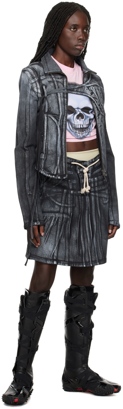 Ottolinger Black Trompe-l'œil Denim Jacket