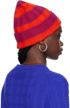 Guest in Residence Red & Pink 'The Rib Stripe' Beanie