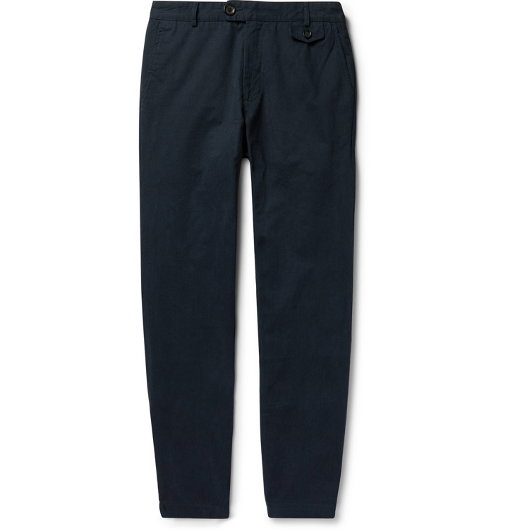 Photo: Oliver Spencer - Fishtail Organic Cotton-Twill Trousers - Blue