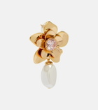 Self-Portrait Flower embellished drop earrings